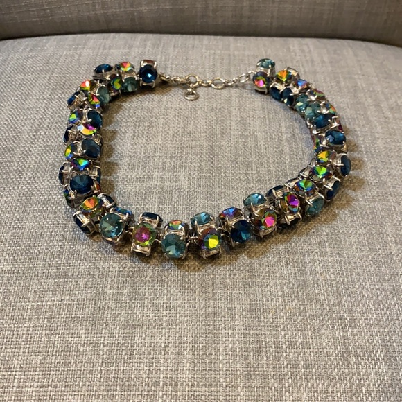 NWOT J.Crew Full Spectrum Rainbow Crystal Necklace - Picture 3 of 4